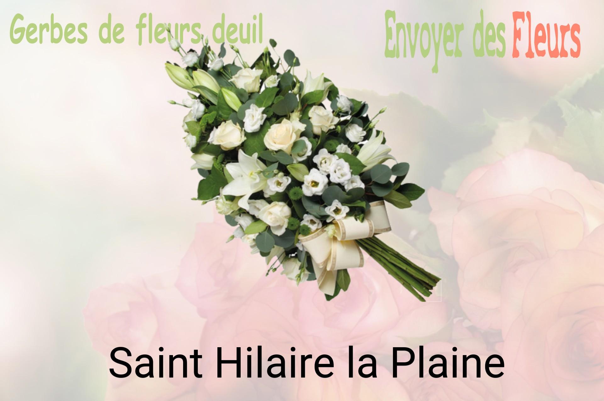 Gerbe de fleurs de deuil livrée à Saint-Hilaire-la-Plaine